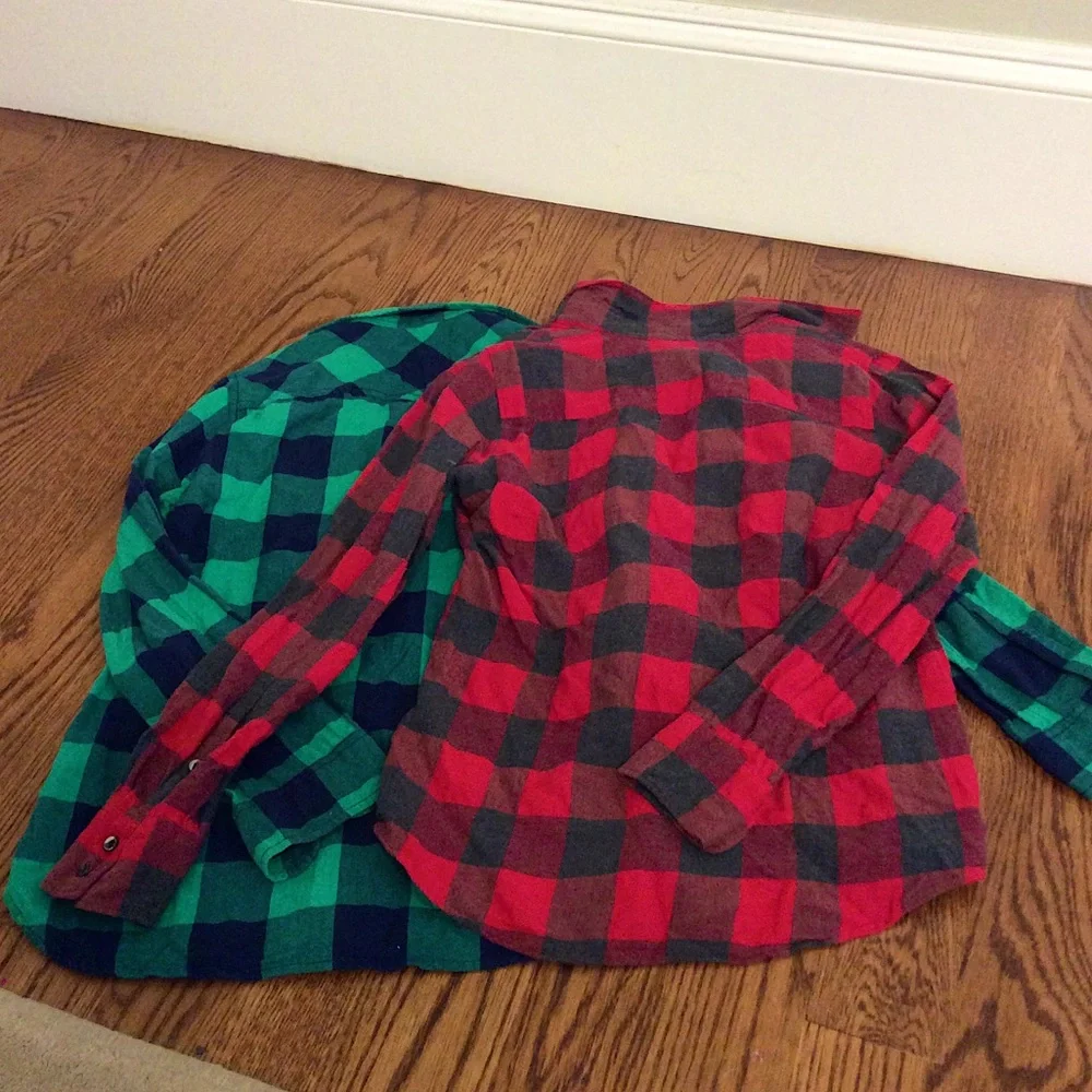 2 J Crew Flannels - Picture 2 of 3